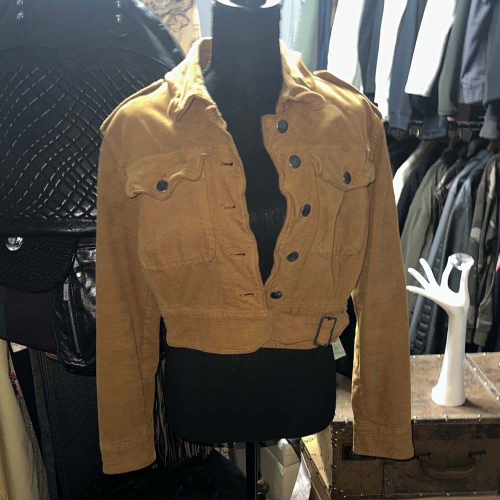 Free People Tan Jean Jacket